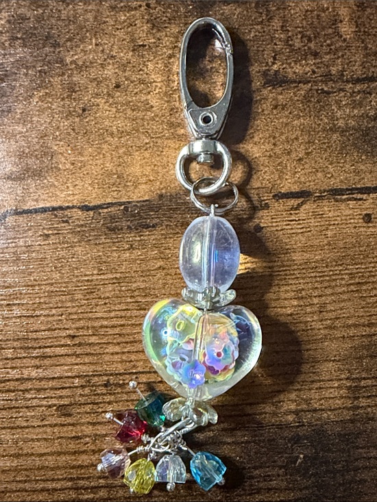 Jewelry - Beautiful Multicolor Heart Bead Bag Charm